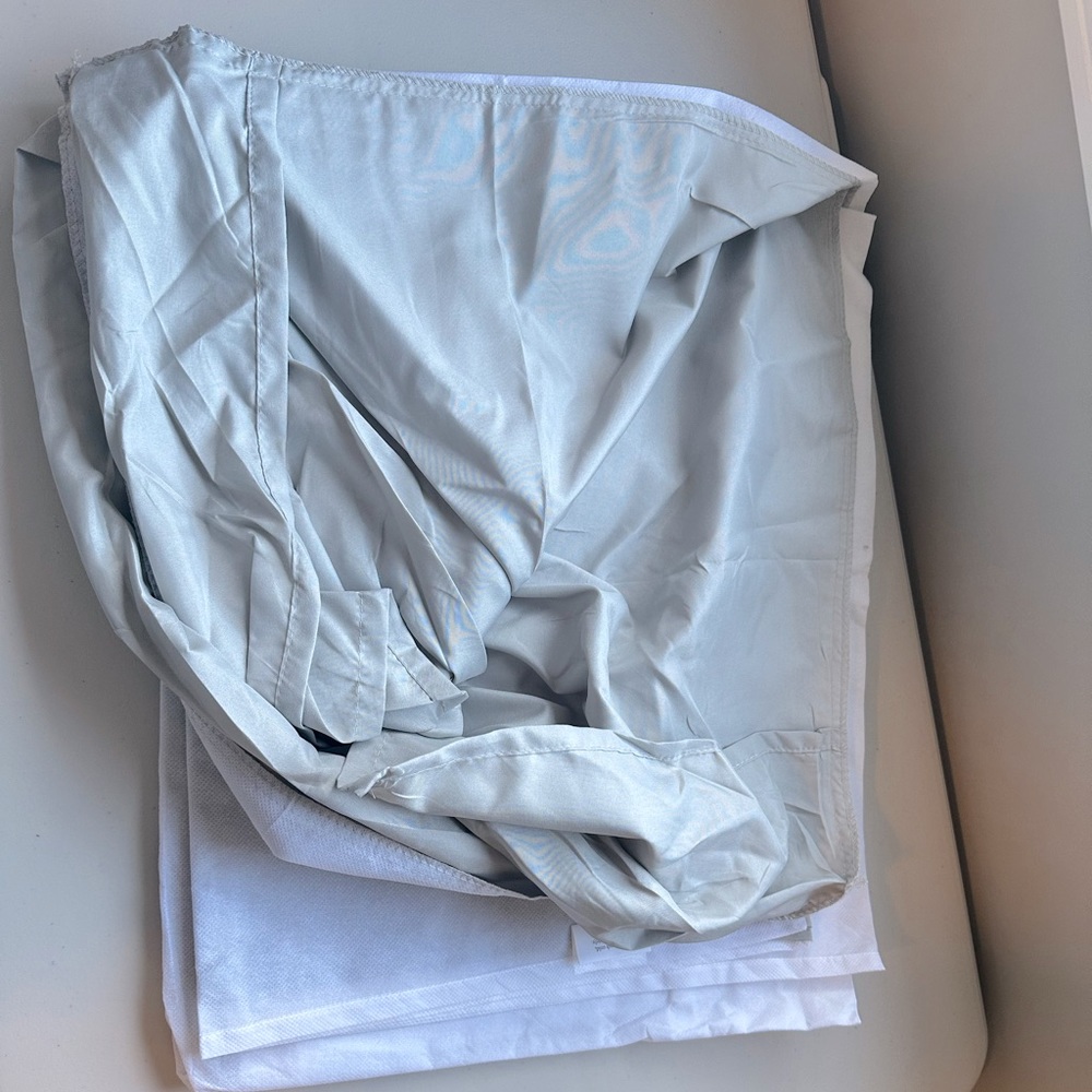 Brand new light grey queen bed skirt- no tags